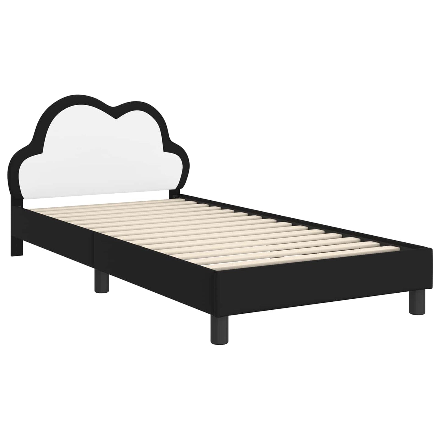 Gyerekágy kerettel Fekete 80 x 200 cm PU