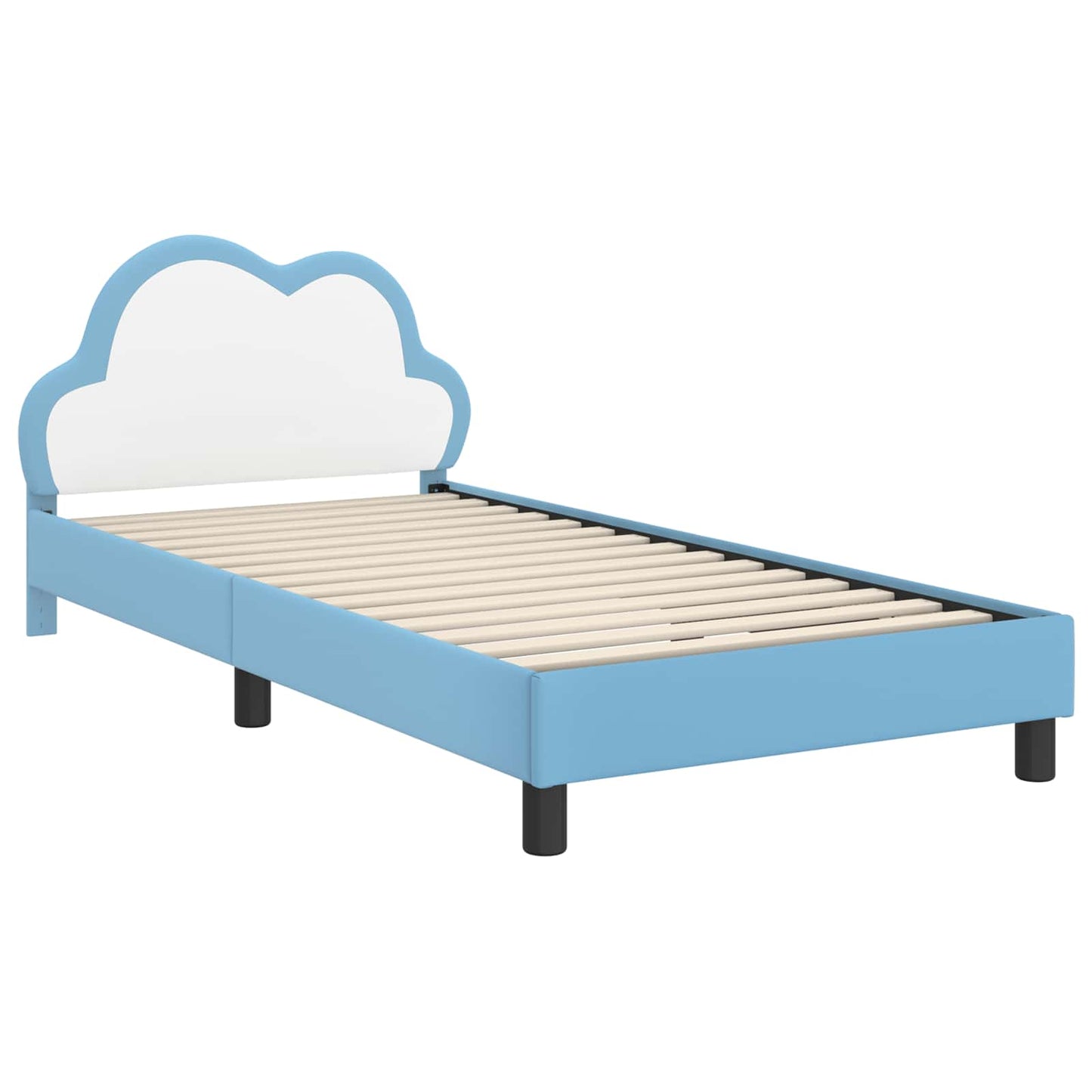 Gyerekágy kerettel Kék 90 x 200 cm PU