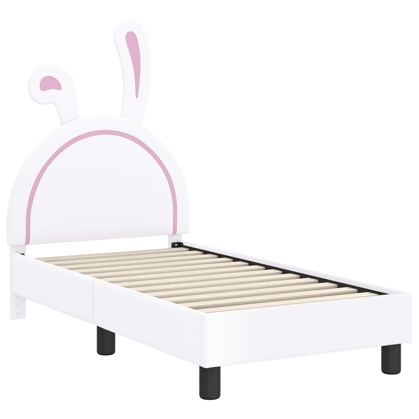 Gyerekágy keret fejtámlával Fehér 70 x 140 cm PU