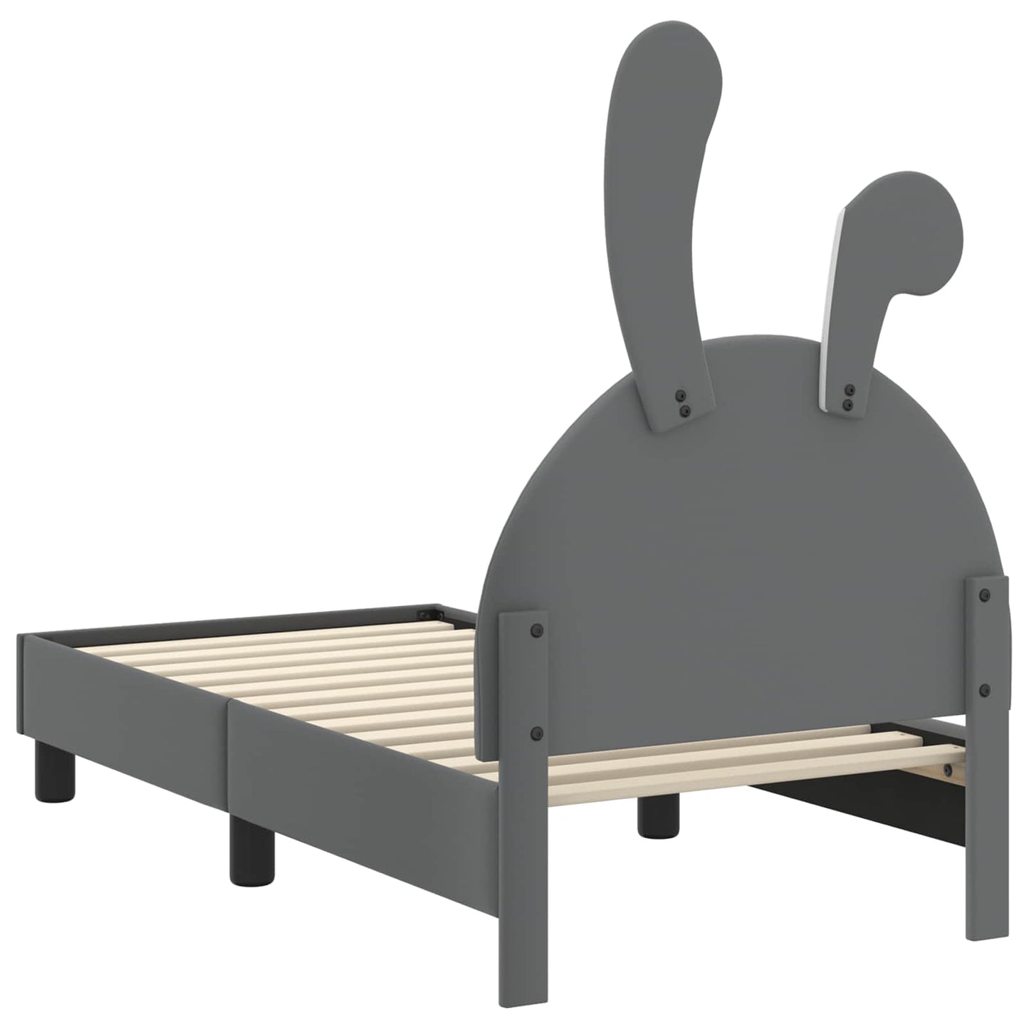 Gyerekágy keret fejtámlával Világosszürke 70 x 140 cm PU