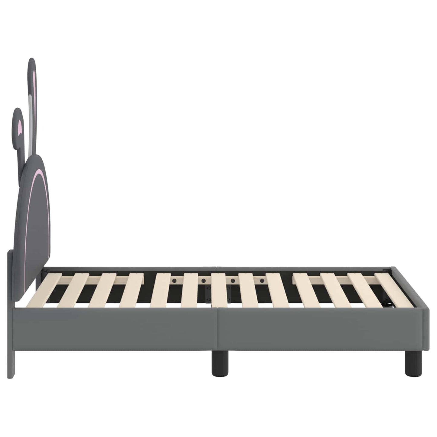 Gyerekágy keret fejtámlával Világosszürke 70 x 140 cm PU