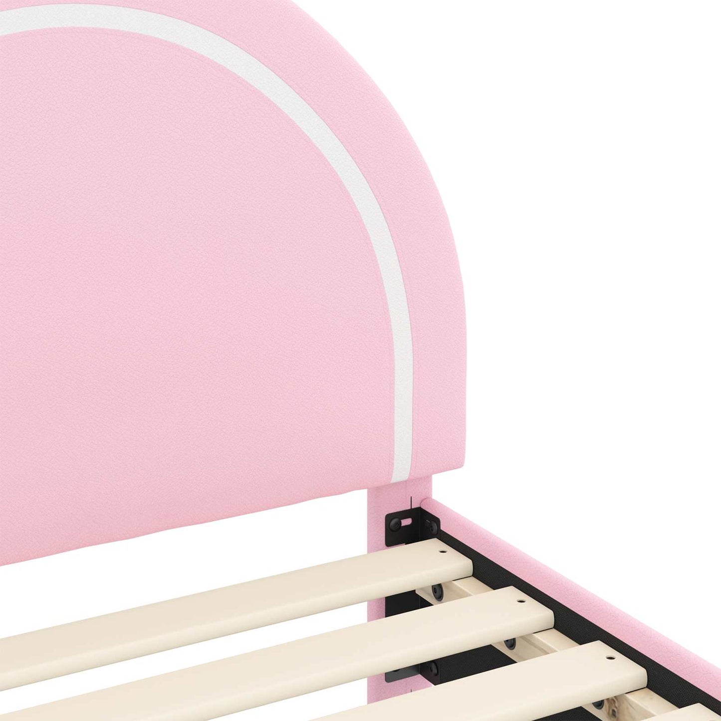 Gyerekágy keret fejtámlával Rózsaszín 70 x 140 cm PU