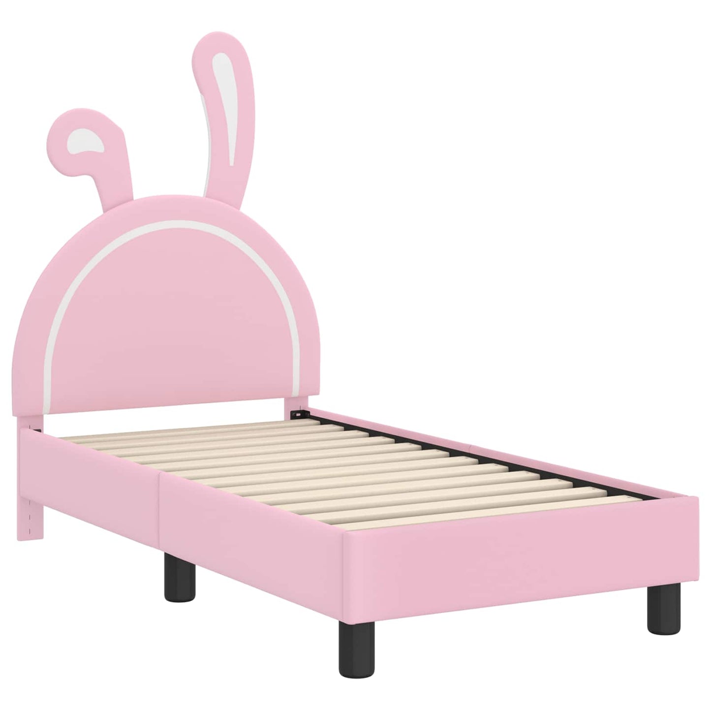 Gyerekágy keret fejtámlával Rózsaszín 70 x 140 cm PU