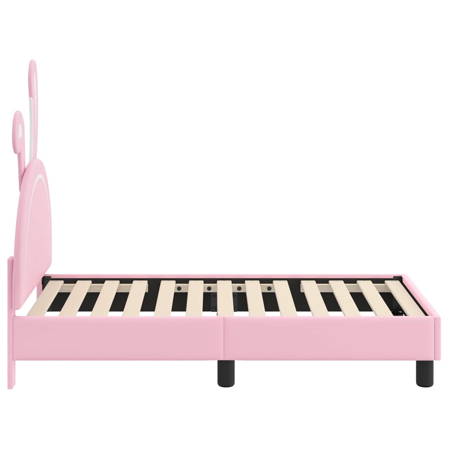 Gyerekágy keret fejtámlával Rózsaszín 70 x 140 cm PU