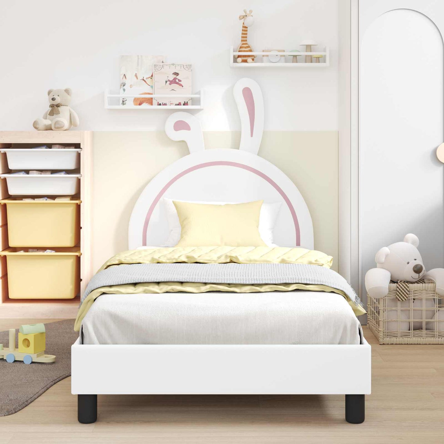 Gyerekágy kerettel Fehér 90 x 190 cm PU
