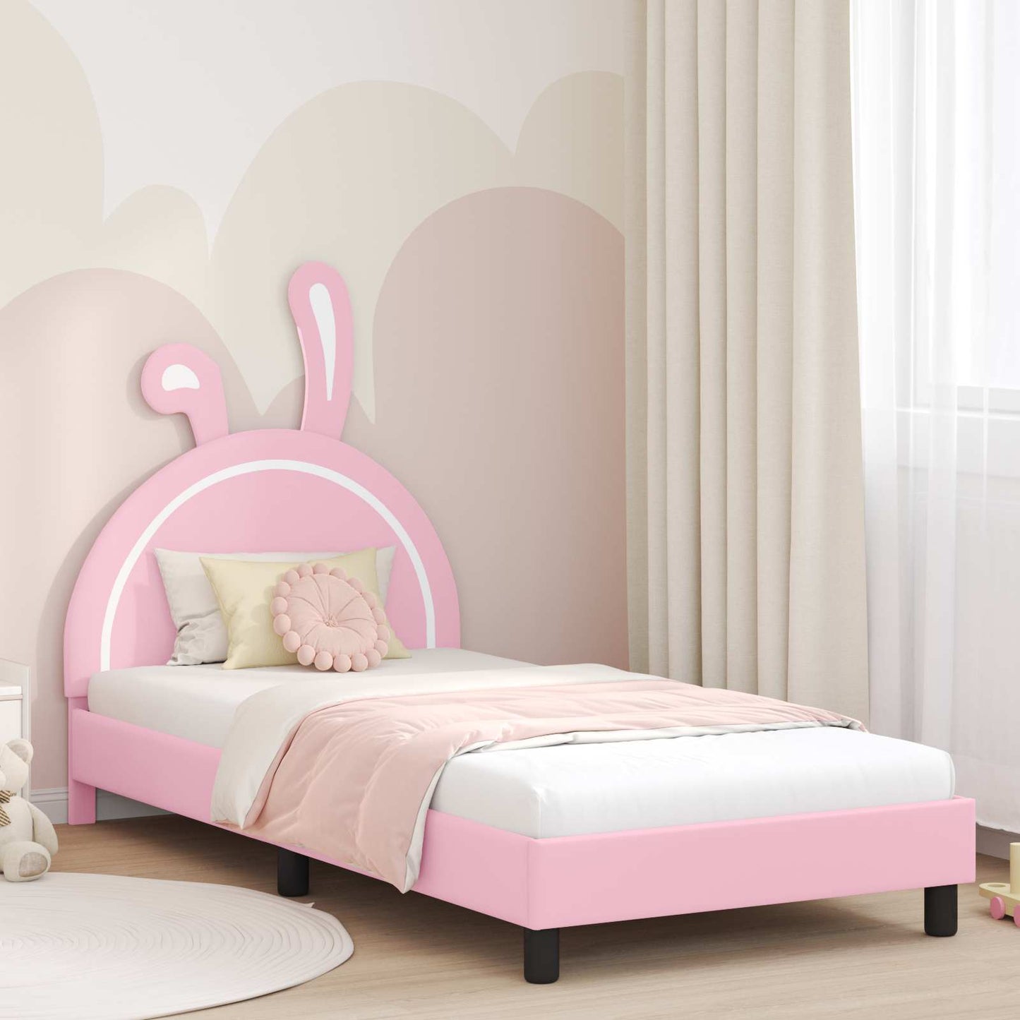 Gyerekágy kerettel Rózsaszín 90 x 190 cm PU