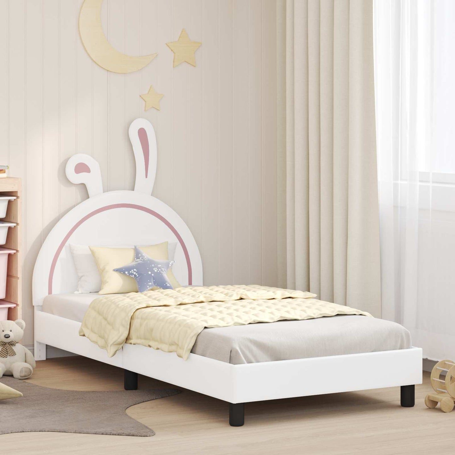 Gyerekágy kerettel Fehér 90 x 200 cm PU
