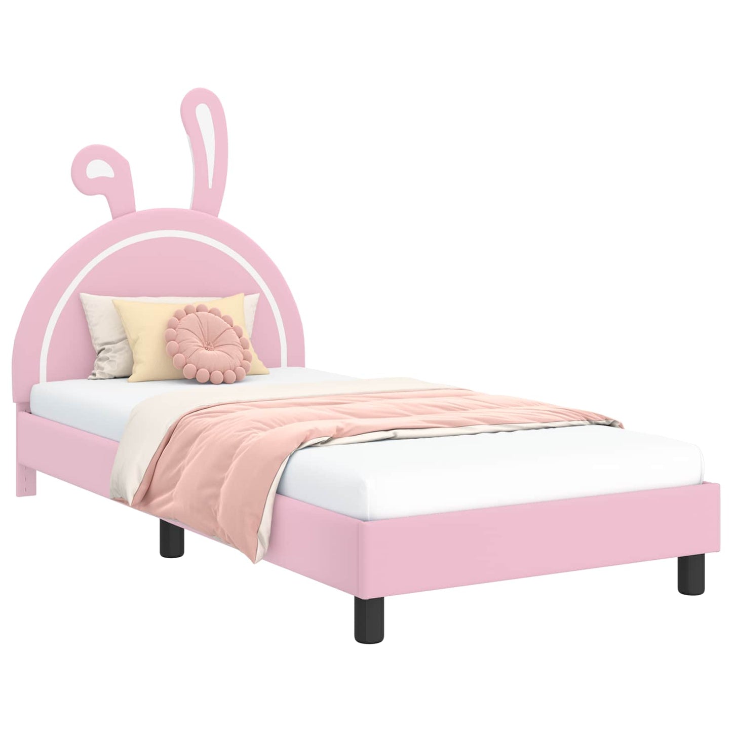 Gyerekágy kerettel Rózsaszín 90 x 200 cm PU