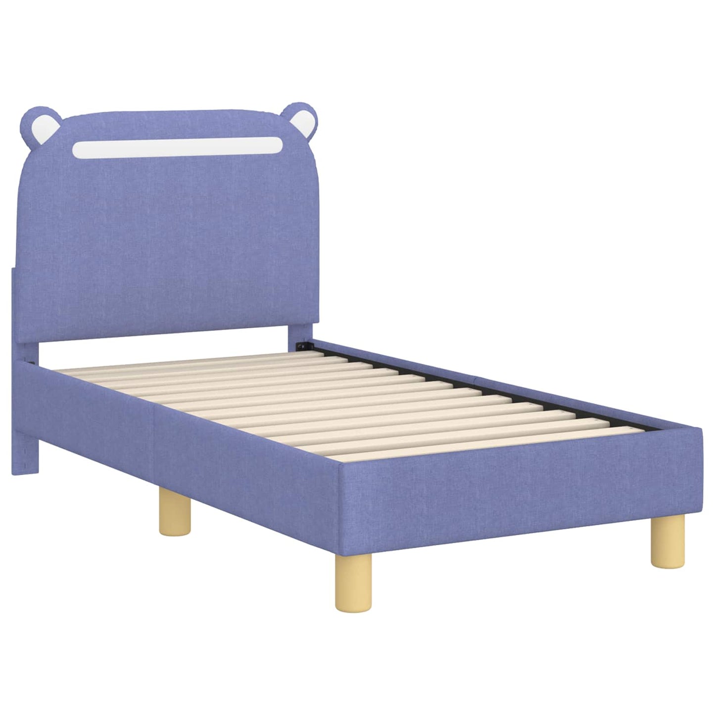 Gyerekágy keret fejtámlával Farmerkék 70 x 140 cm Szövet