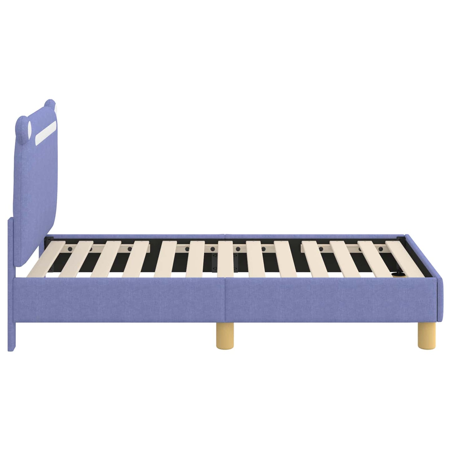Gyerekágy keret fejtámlával Farmerkék 70 x 140 cm Szövet