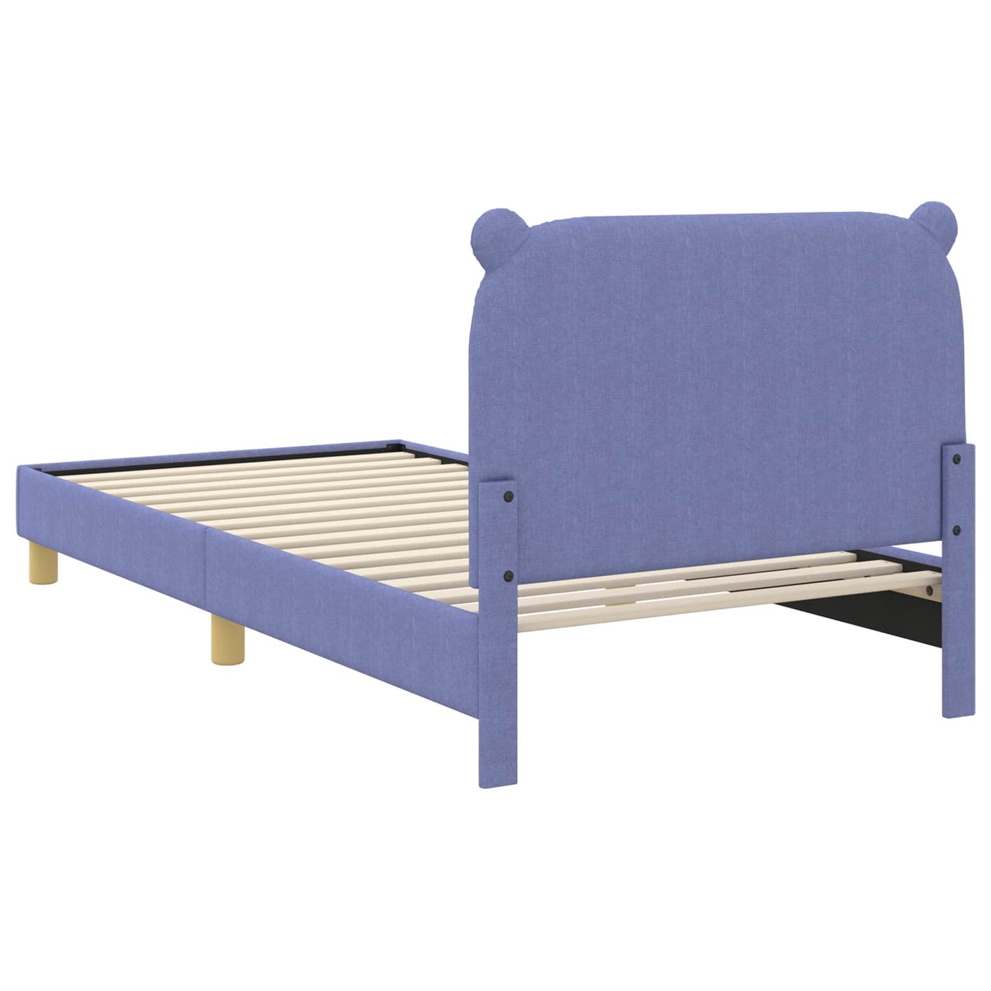 Gyerekágy kerettel fejtámlával Farmerkék 80 x 200 cm Szövet