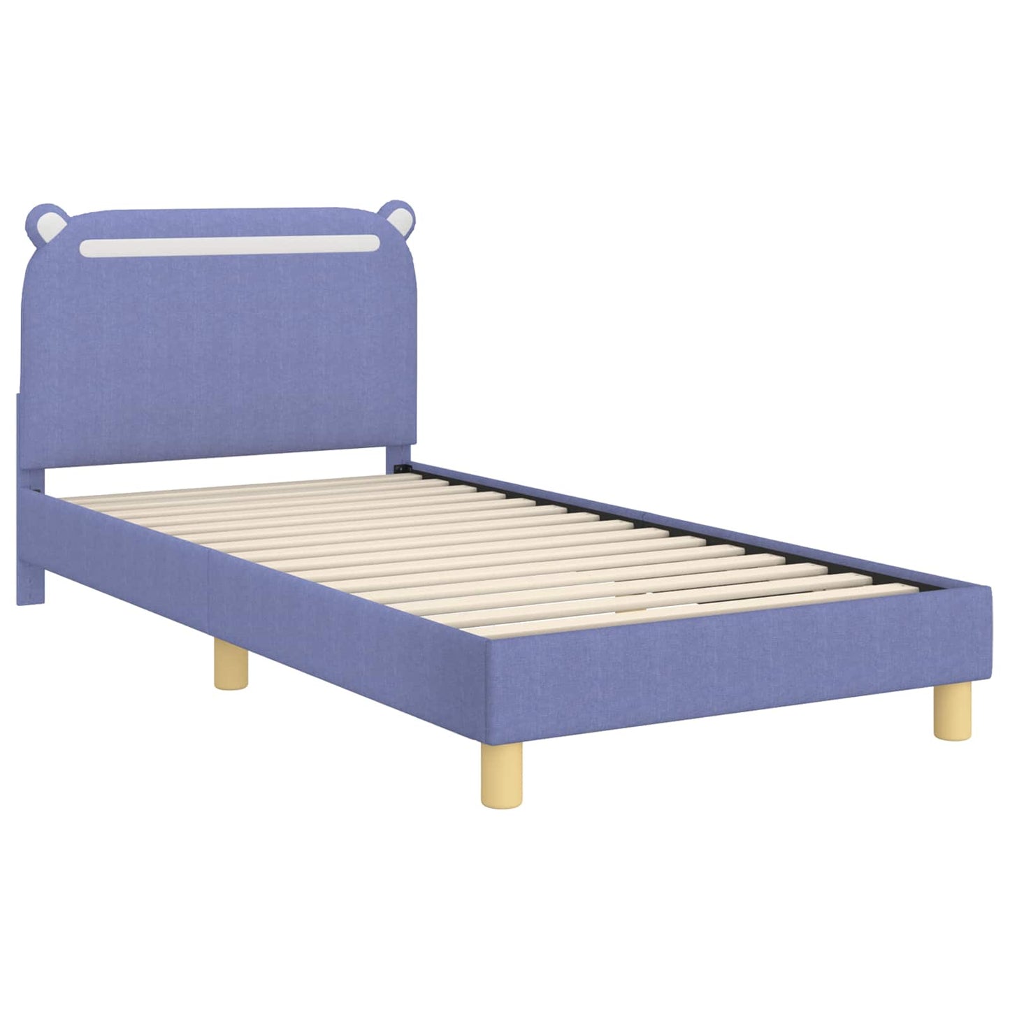 Gyerekágy kerettel fejtámlával Farmerkék 90 x 190 cm Szövet