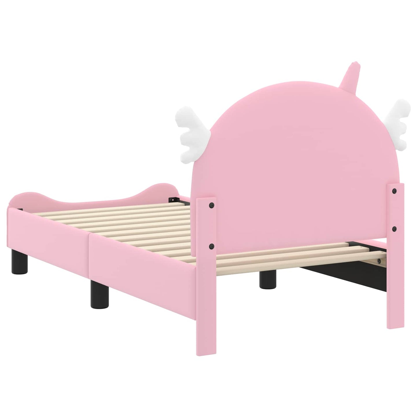 Gyerekágy keret fejtámlával Rózsaszín 70 x 140 cm PU