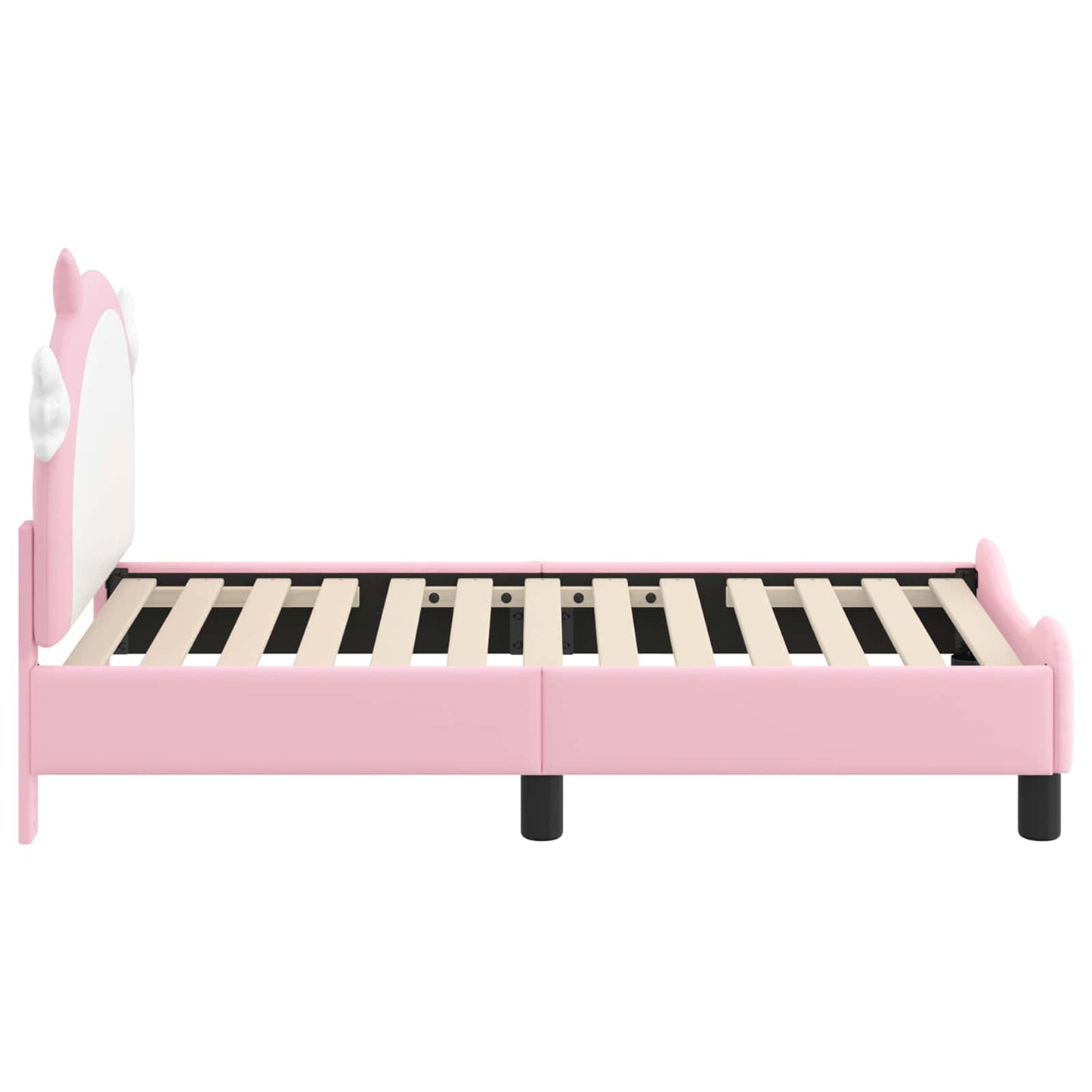 Gyerekágy keret fejtámlával Rózsaszín 70 x 140 cm PU