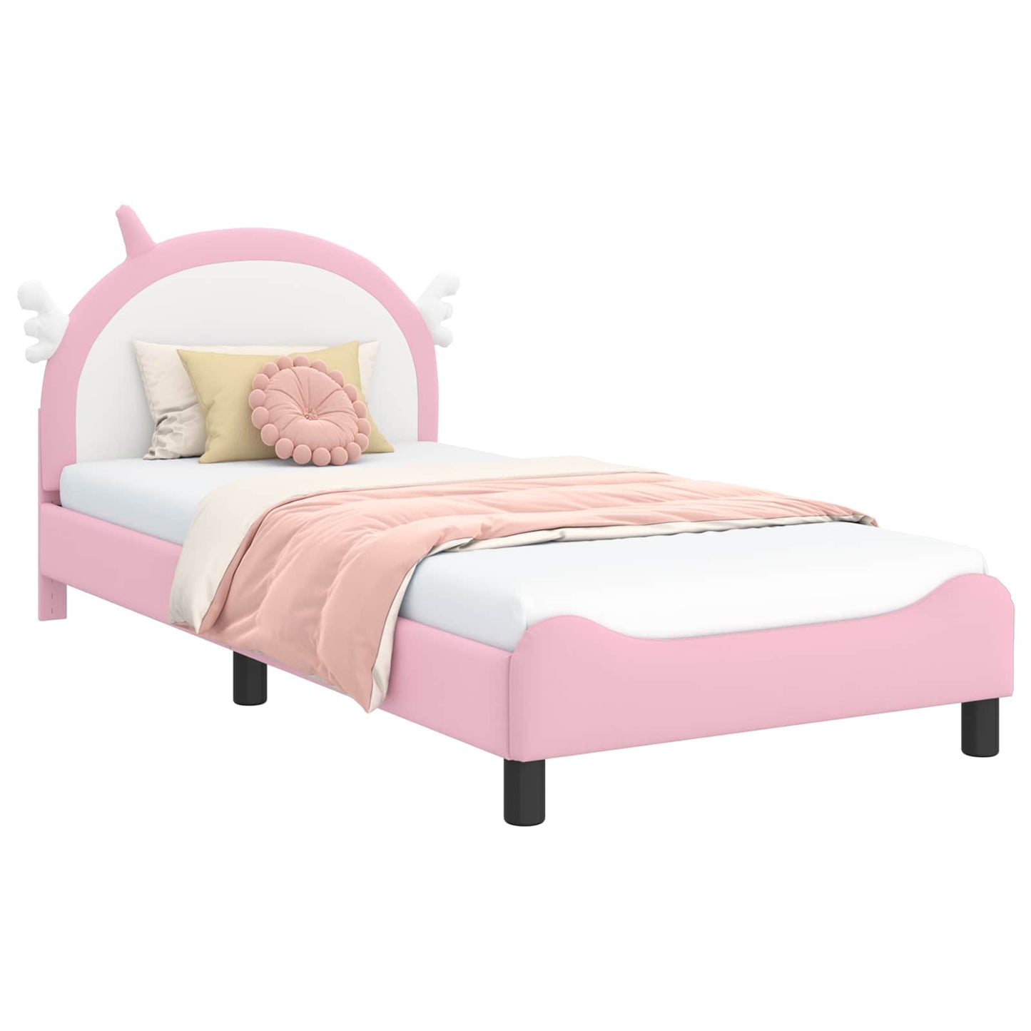 Gyerekágy kerettel Rózsaszín 90 x 190 cm PU