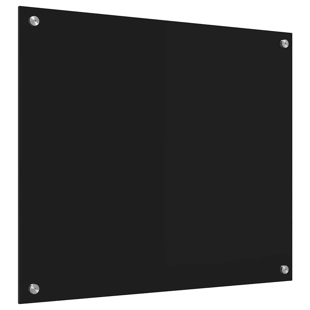 Konyhai hátfal Fekete 70 x 60 cm edzett üveg