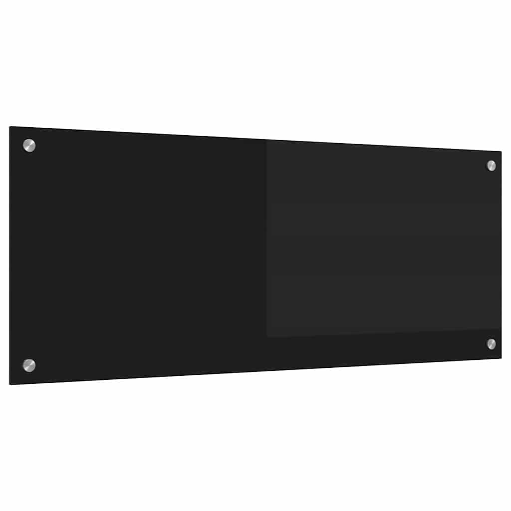 Konyhai hátfal Fekete 100 x 40 cm edzett üveg