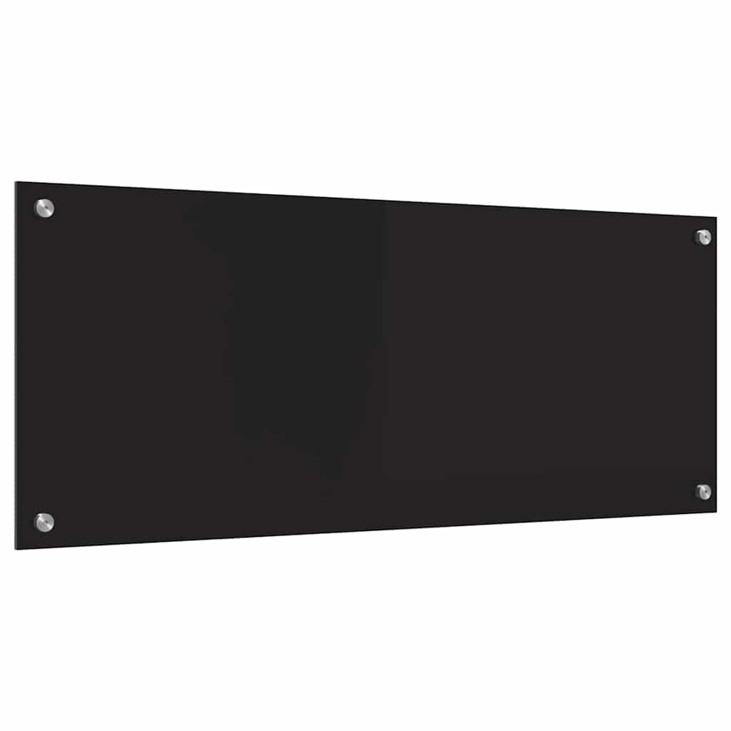 Konyhai hátfal Fekete 100 x 40 cm edzett üveg