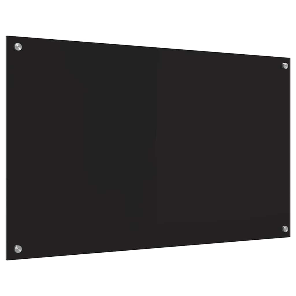 Konyhai hátfal Fekete 100 x 60 cm edzett üveg