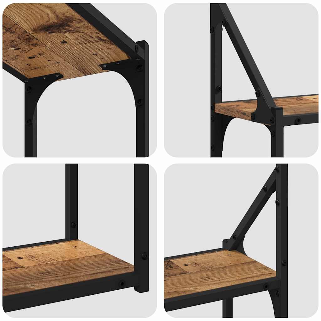 Falpolc Falra szerelhető Régi fa 60 x 21 x 51 cm Szerelt Fa