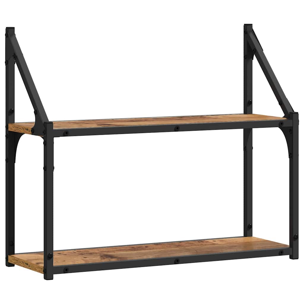 Falpolc Falra szerelhető Régi fa 60 x 21 x 51 cm Szerelt Fa
