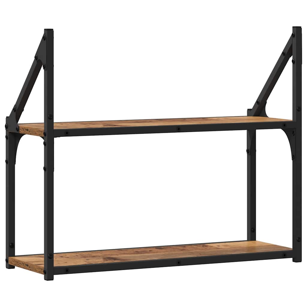 Falpolc Falra szerelhető Régi fa 60 x 21 x 51 cm Szerelt Fa