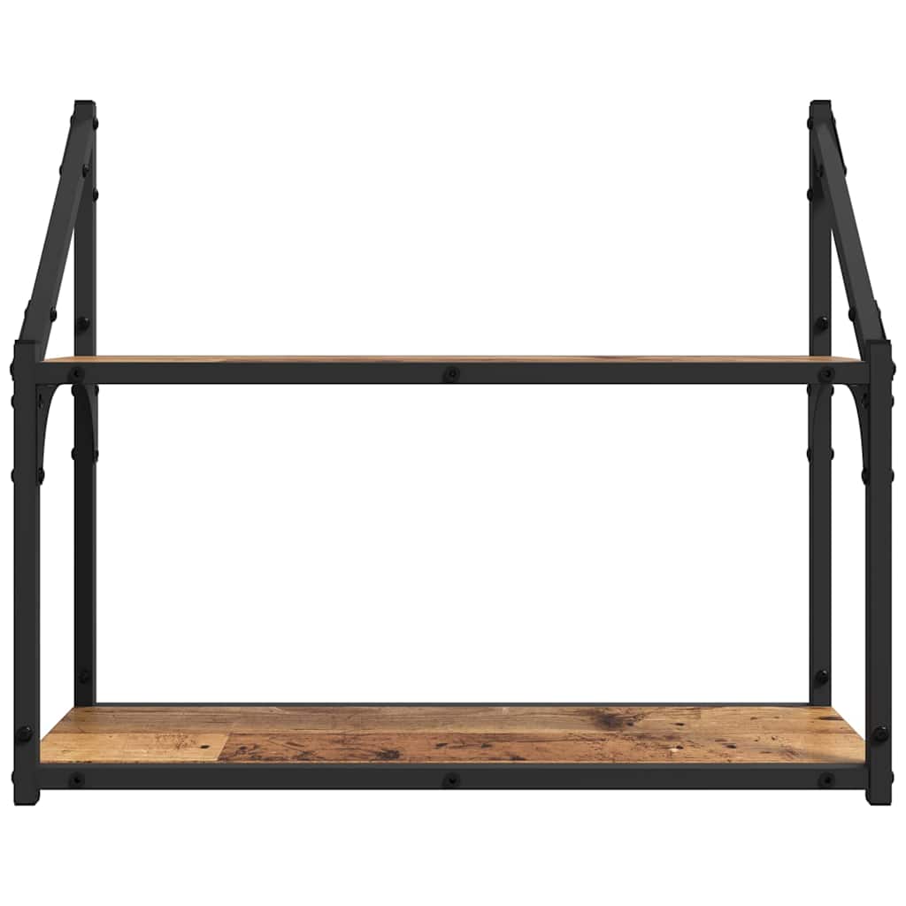 Falpolc Falra szerelhető Régi fa 60 x 21 x 51 cm Szerelt Fa