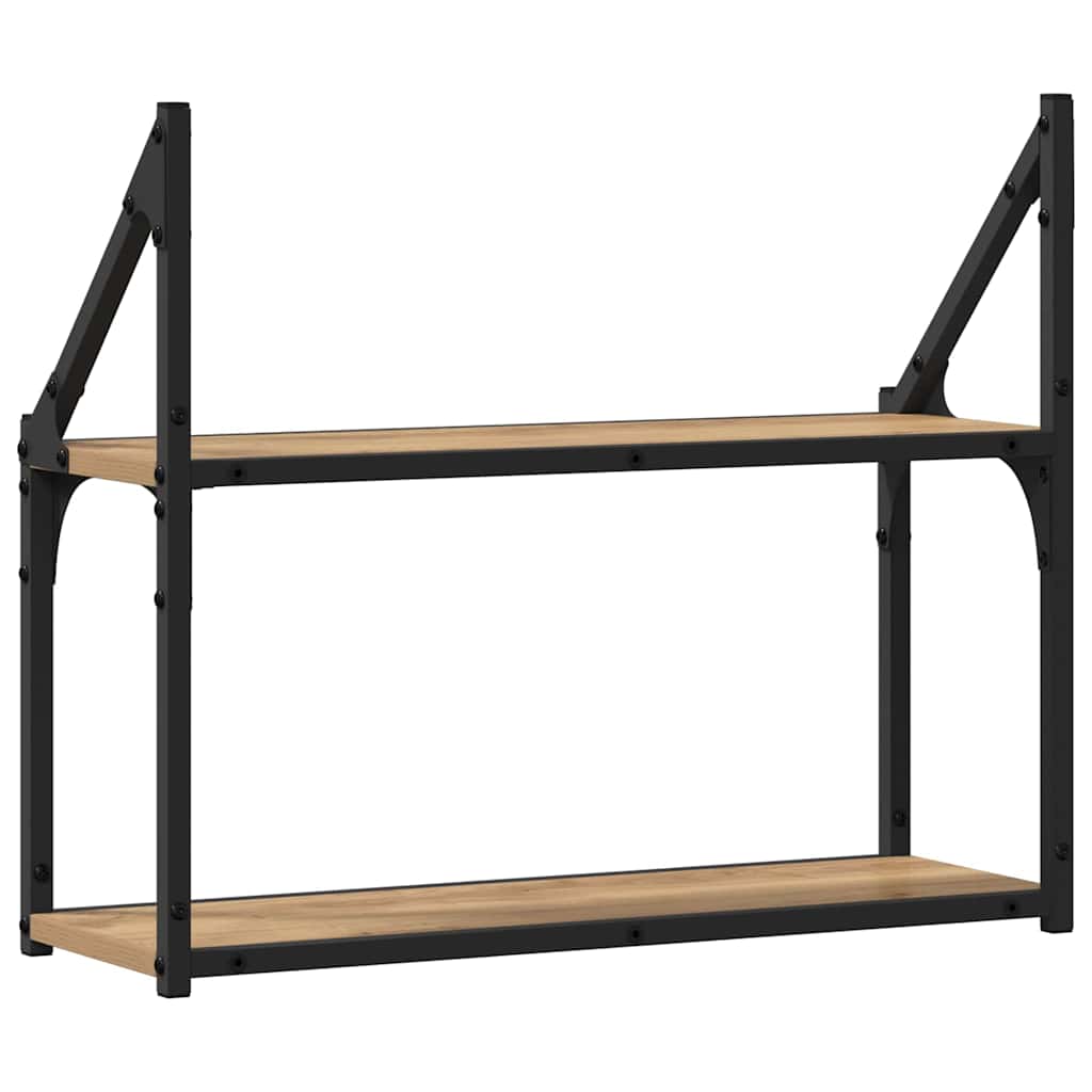 Falpolc Falra szerelhető kézműves tölgy 60 x 21 x 51 cm