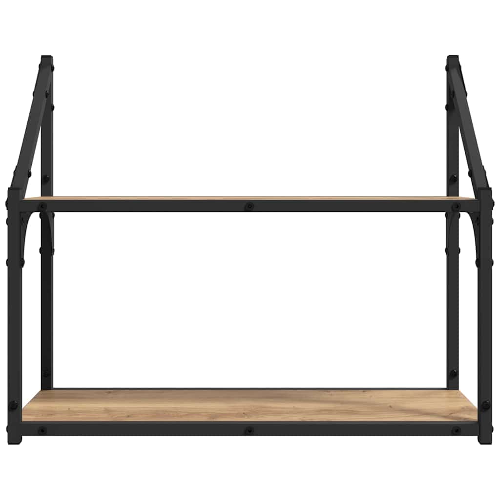 Falpolc Falra szerelhető kézműves tölgy 60 x 21 x 51 cm