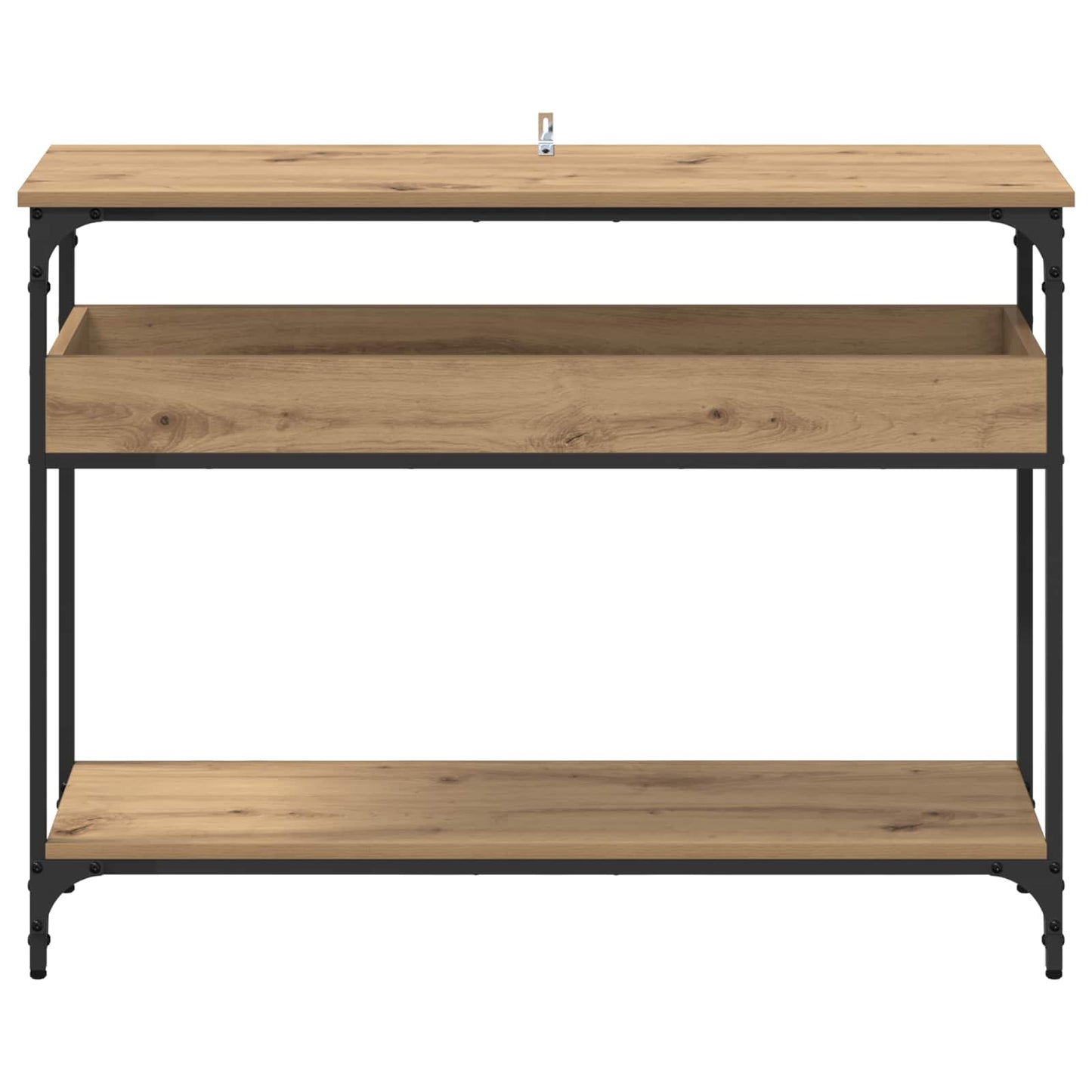 Konzolasztal kézműves tölgy 100 x 29 x 75 cm Faanyag