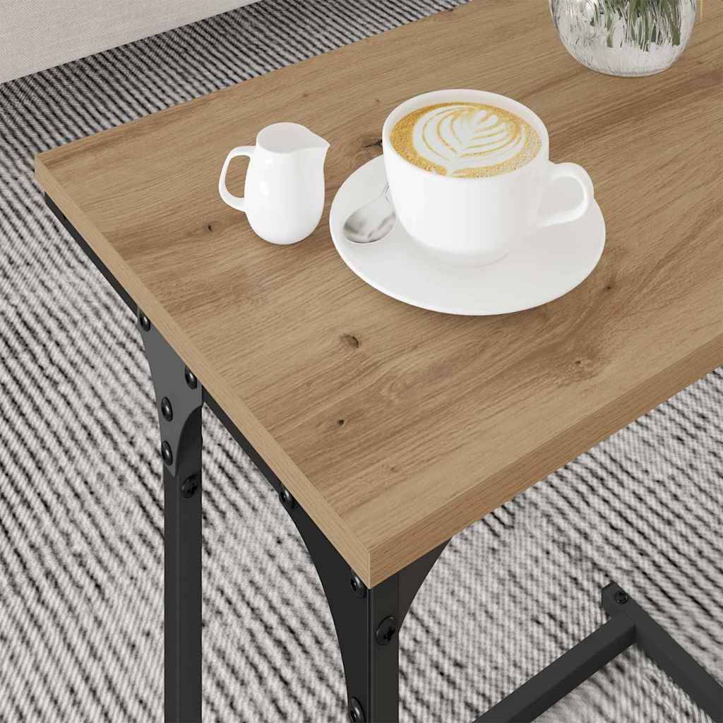 Fészkelt Kávézó Asztal 3 pcs kézműves tölgy 50.5 x 35 x 53 cm