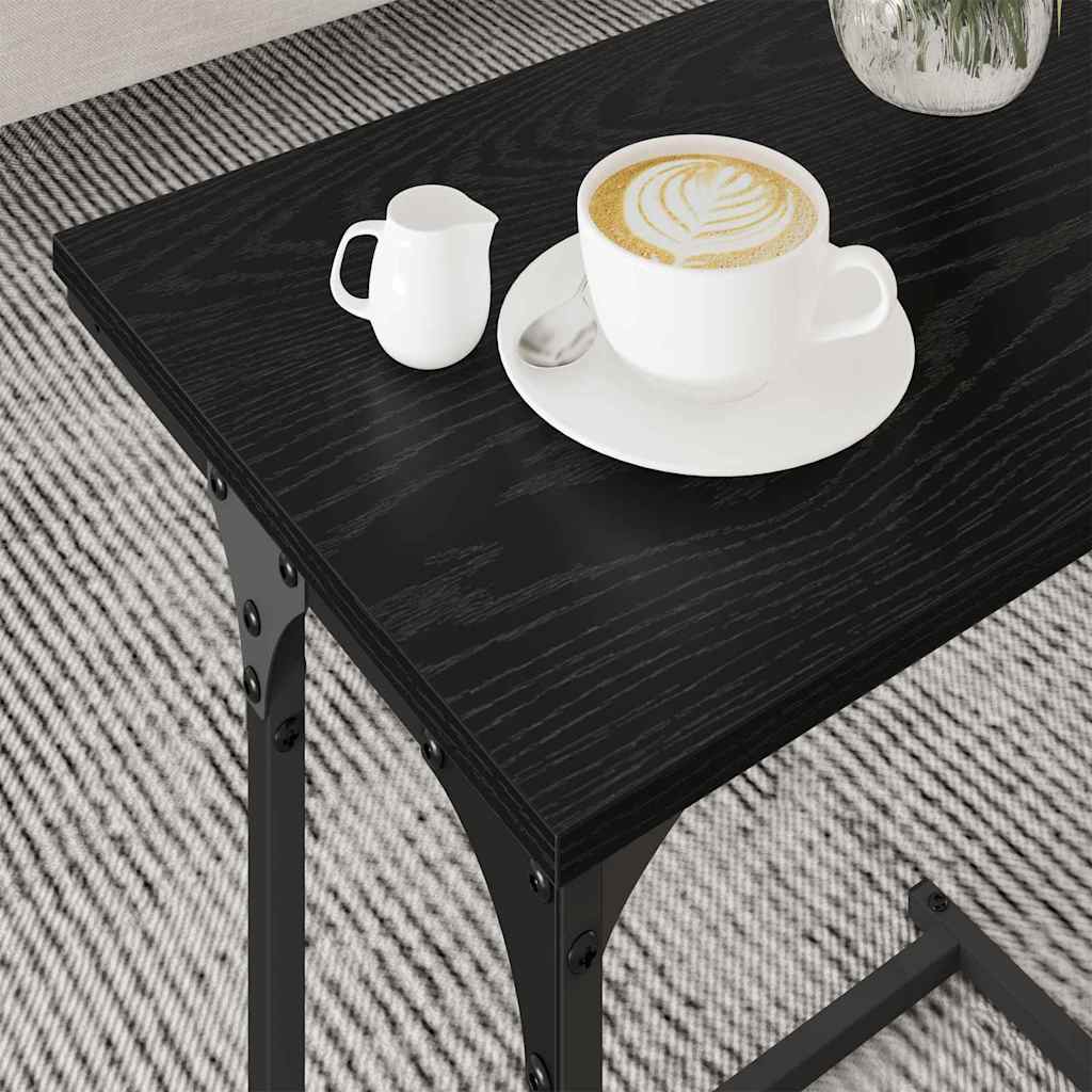 Fészkelt Kávézó Asztal 3 pcs Musta tammi 50.5 x 35 x 53 cm
