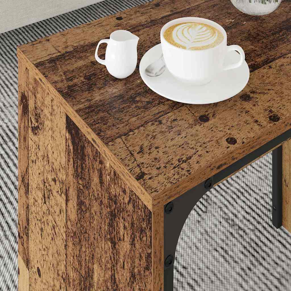 Dohányzóasztal 3 pcs Öreg fa 60 x 35 x 56 cm Szerelt fa