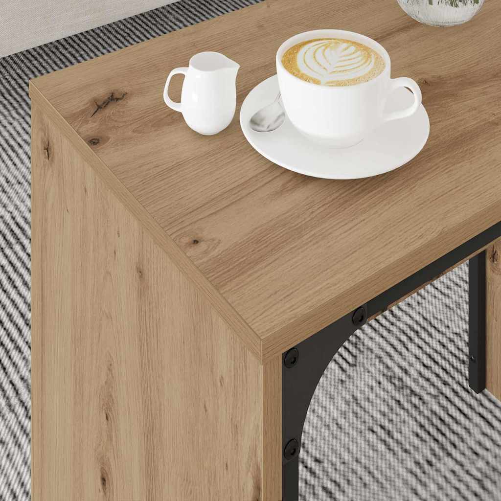 Dohányzóasztal 3 pcs Artisan tölgy 60 x 35 x 56 cm Szerelt fa