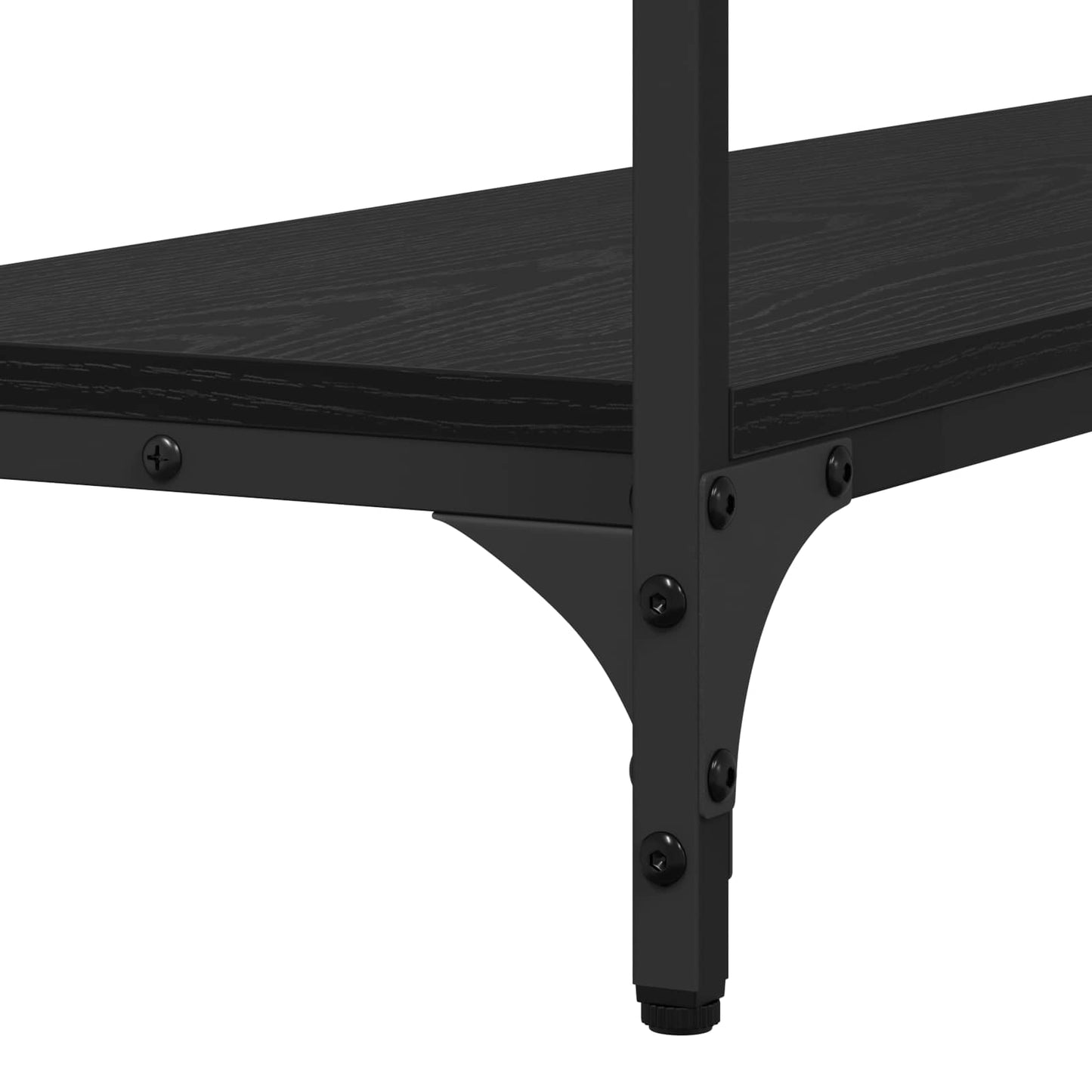 Konzolasztal Fekete tölgy 100 x 30 x 75 cm Szerelt fa