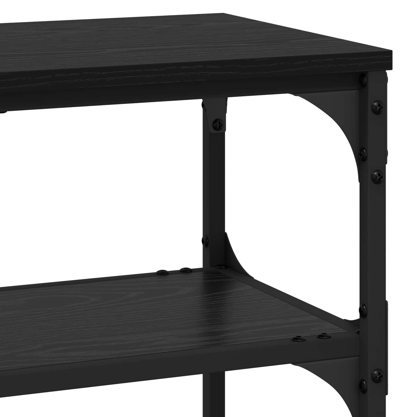 Konzolasztal Fekete tölgy 100 x 30 x 75 cm Szerelt fa