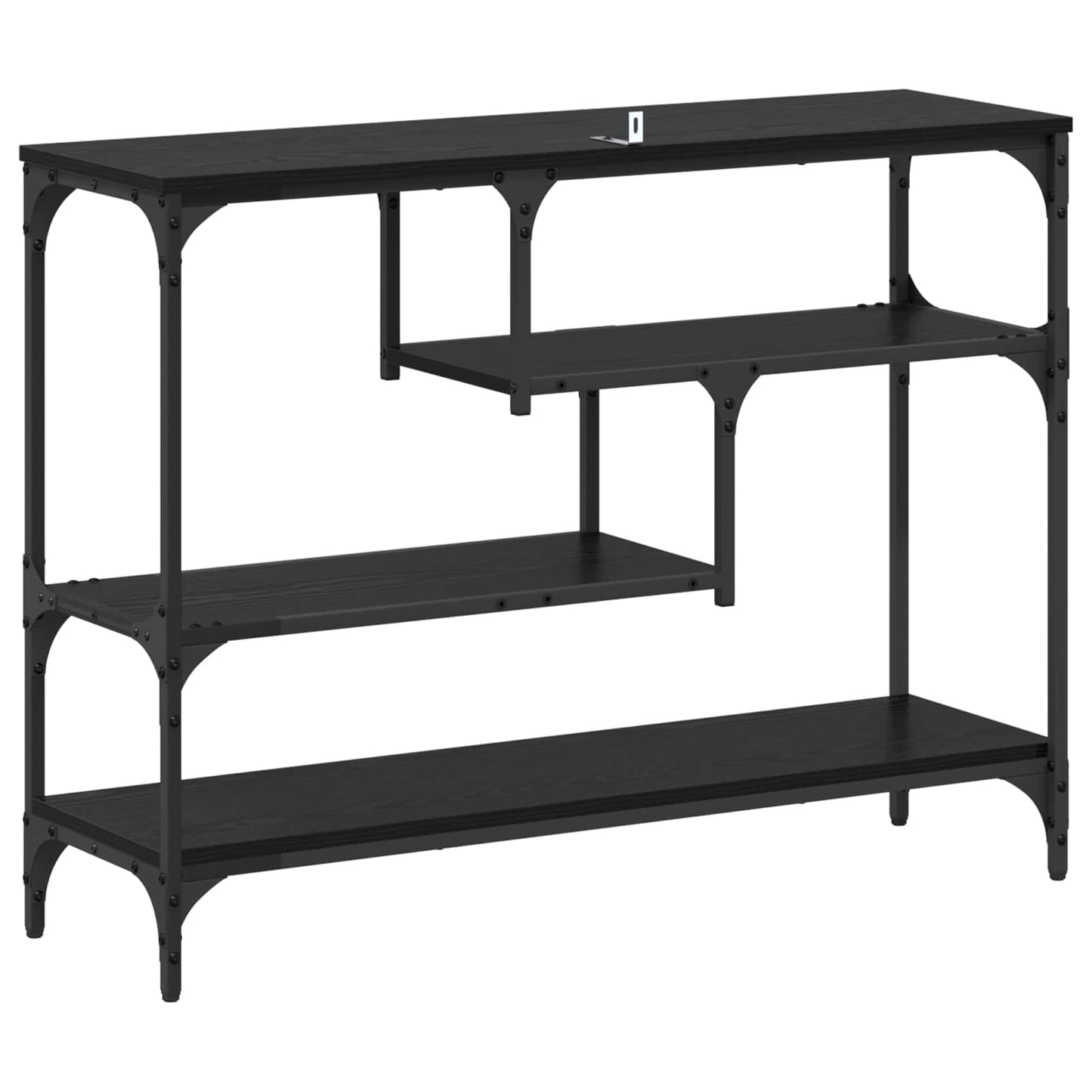 Konzolasztal Fekete tölgy 100 x 30 x 75 cm Szerelt fa