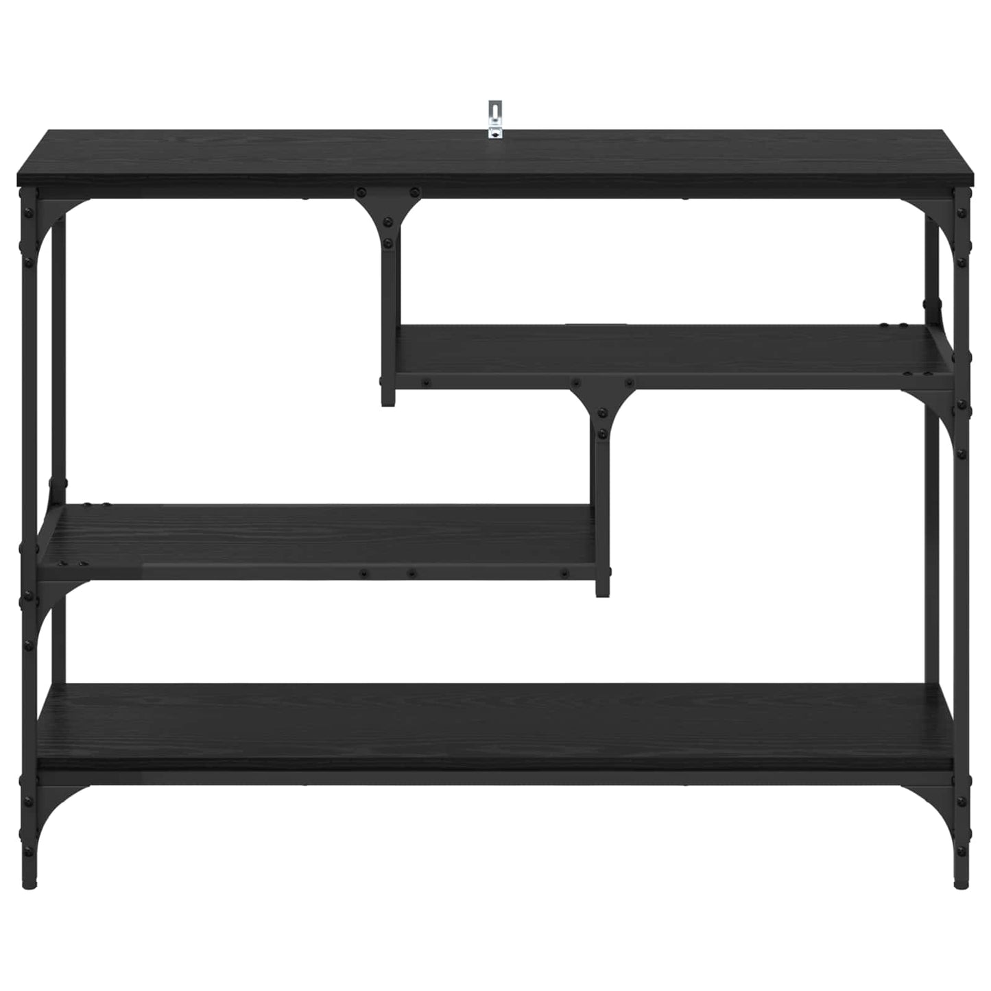 Konzolasztal Fekete tölgy 100 x 30 x 75 cm Szerelt fa