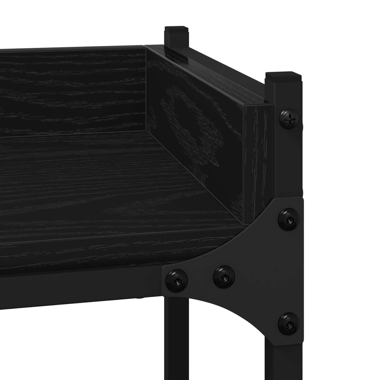 Mosógép polc polcokkal Fekete 0ak 67 x 25 x 163 cm Szerelt Fa