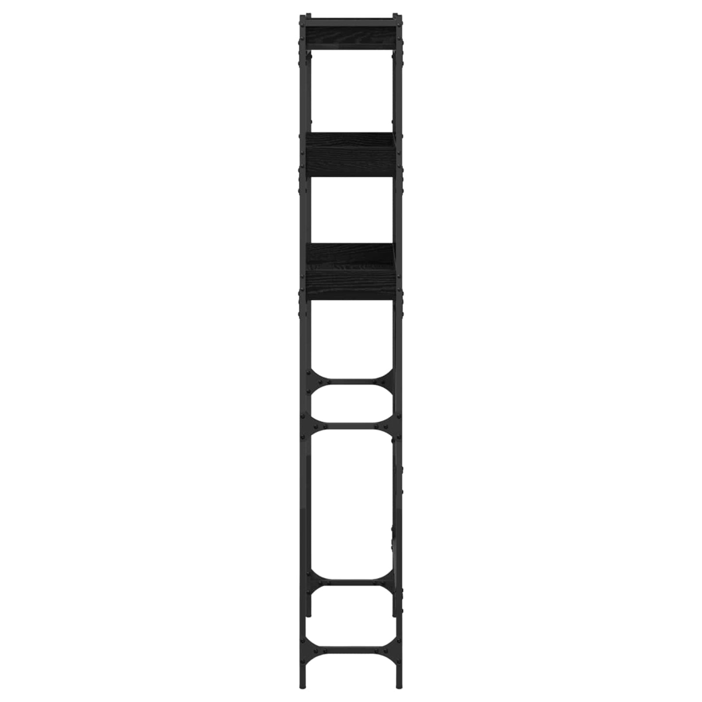 Mosógép polc polcokkal Fekete 0ak 67 x 25 x 163 cm Szerelt Fa