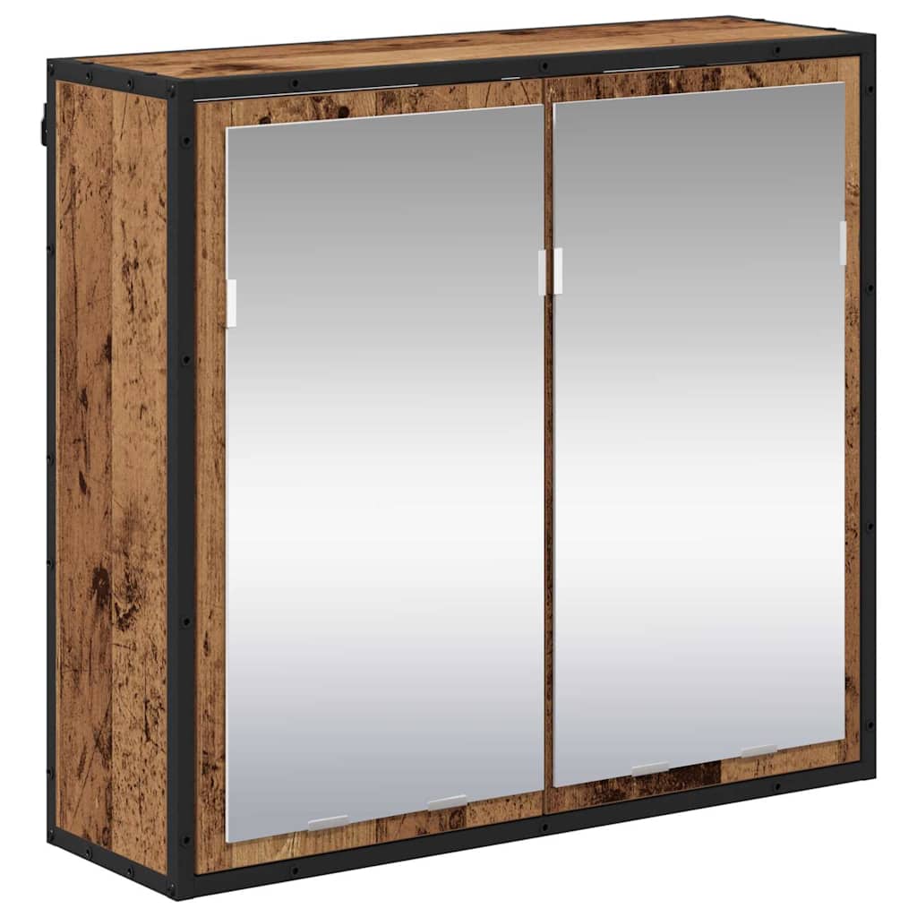 Falpolc polcokkal Falra szerelhető Öreg fa 65 x 20 x 60 cm