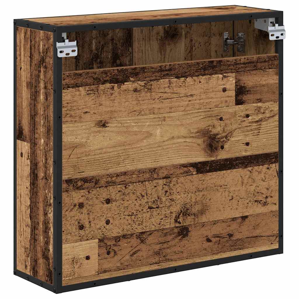 Falpolc polcokkal Falra szerelhető Öreg fa 65 x 20 x 60 cm