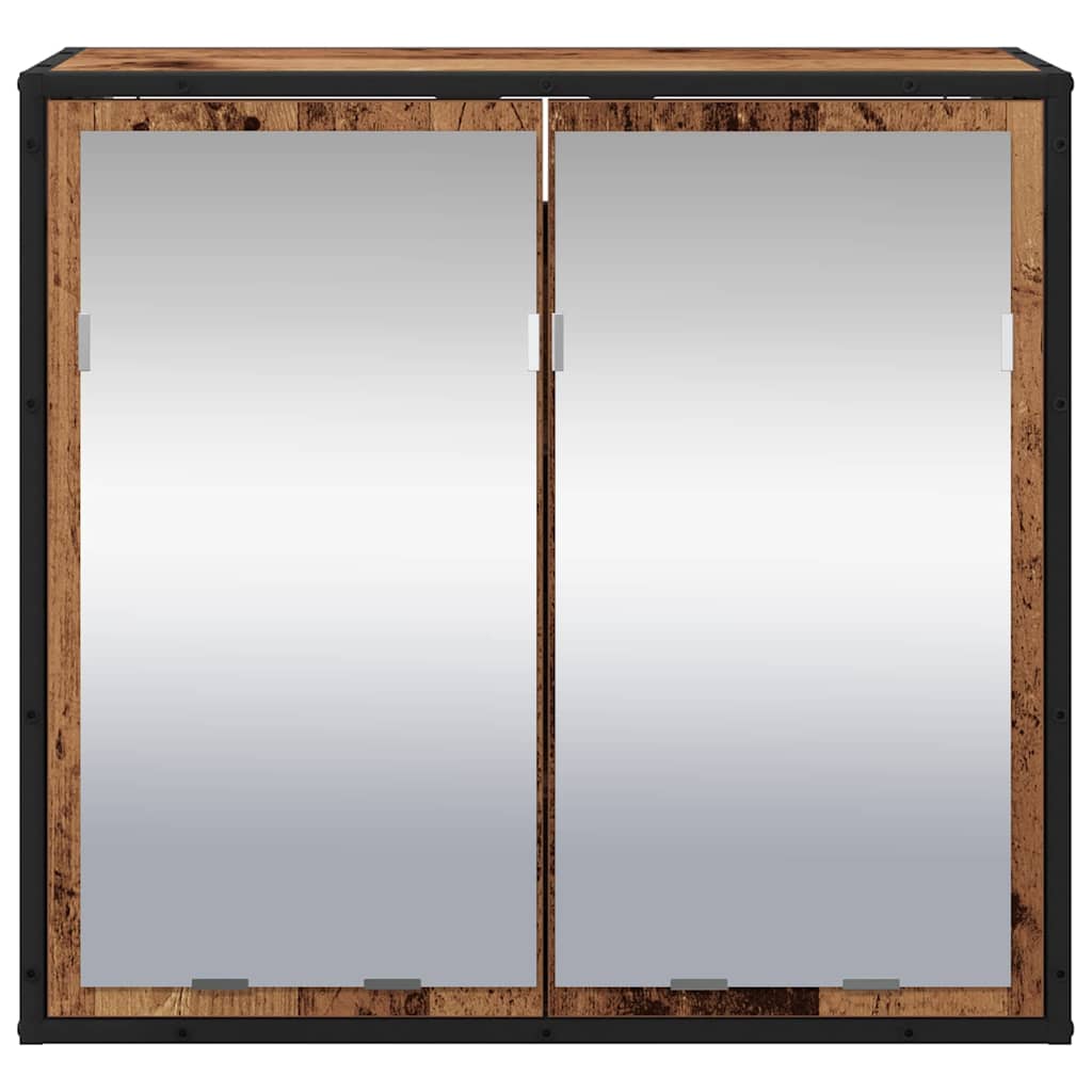 Falpolc polcokkal Falra szerelhető Öreg fa 65 x 20 x 60 cm