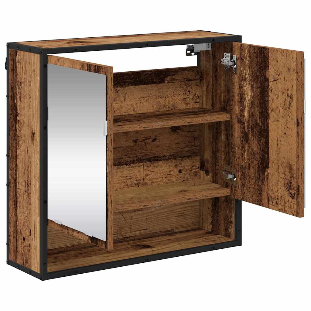 Falpolc polcokkal Falra szerelhető Öreg fa 65 x 20 x 60 cm