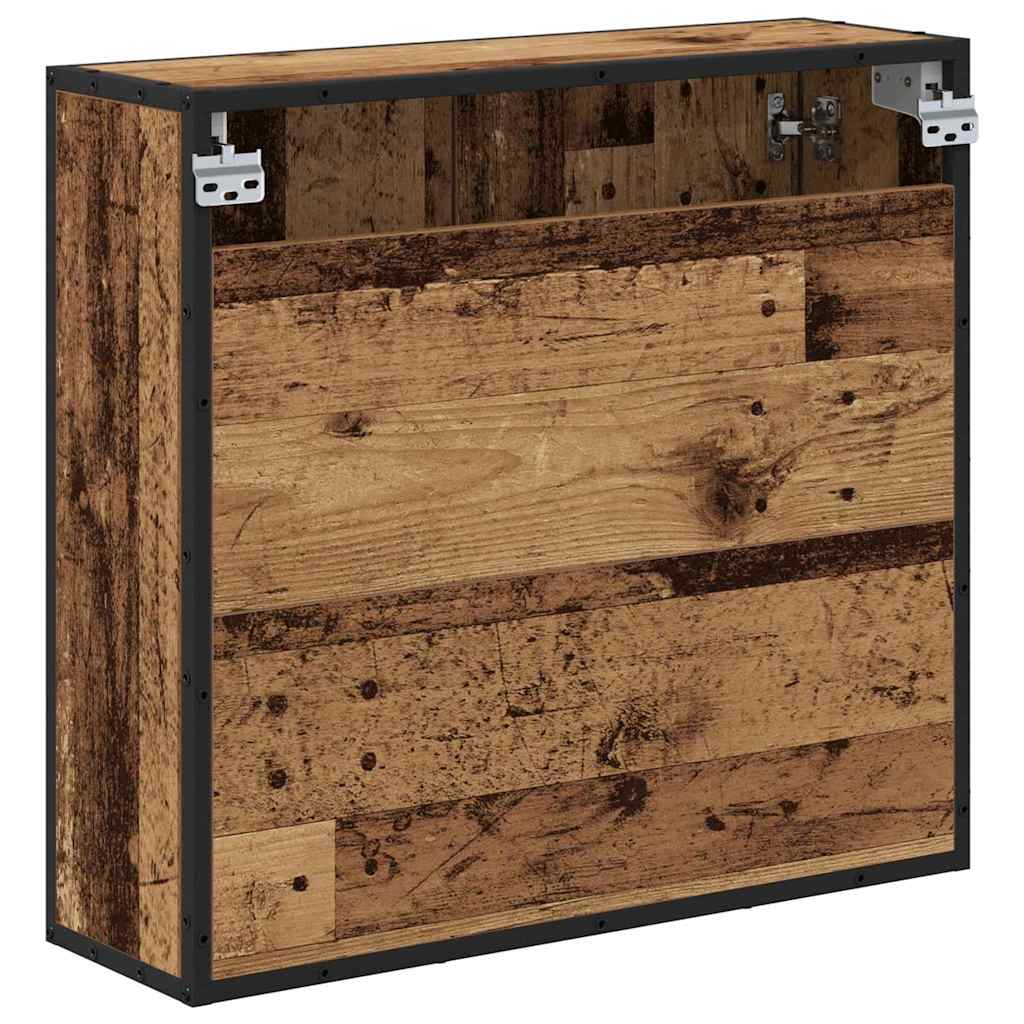 Falpolc polcokkal Falra szerelhető Öreg fa 65 x 20 x 60 cm