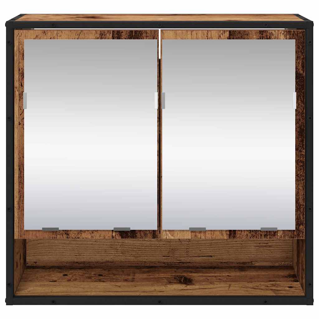 Falpolc polcokkal Falra szerelhető Öreg fa 65 x 20 x 60 cm