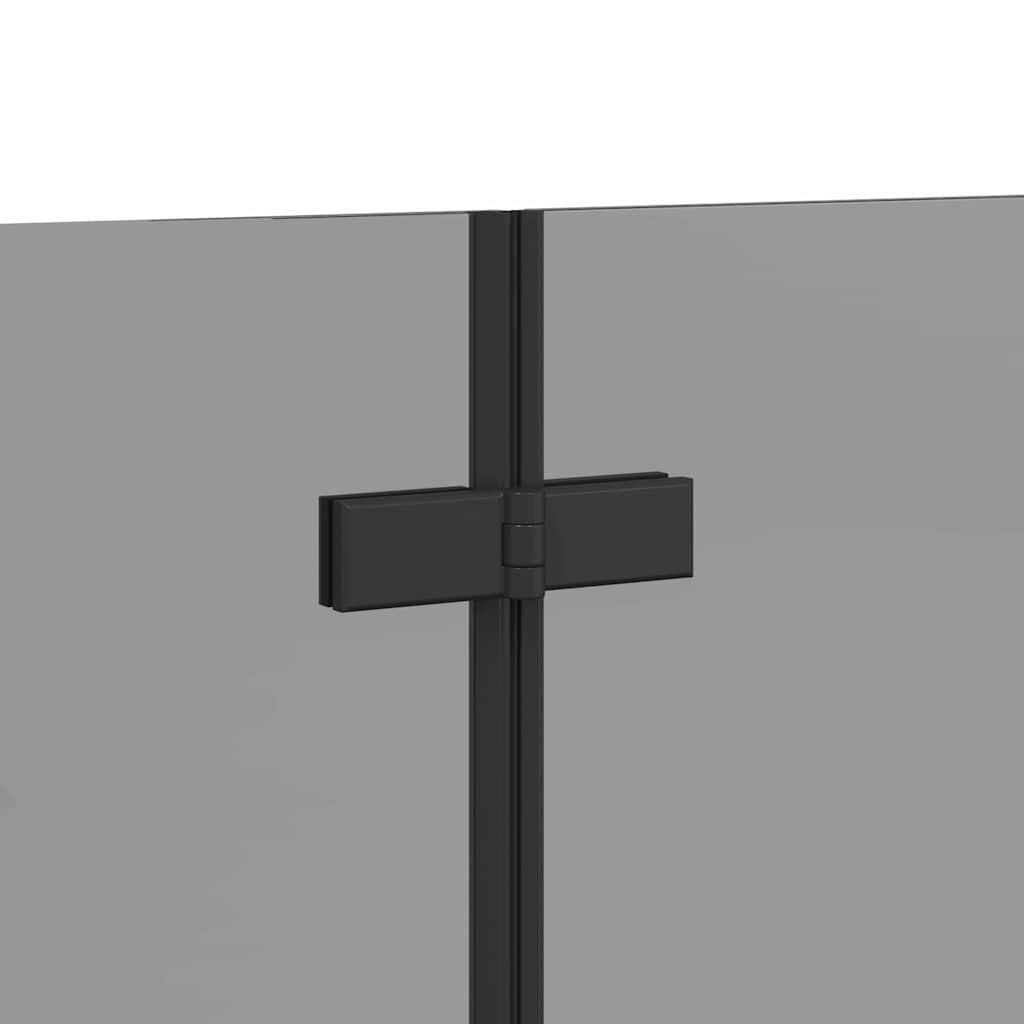 Zuhanybeépítés Fekete 120 x 68 x 130 cm ESG üveg és alumínium