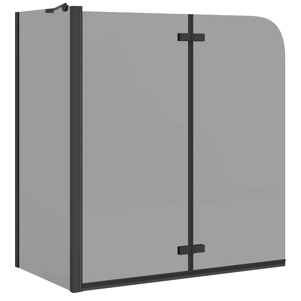 Zuhanybeépítés Fekete 120 x 68 x 130 cm ESG üveg és alumínium