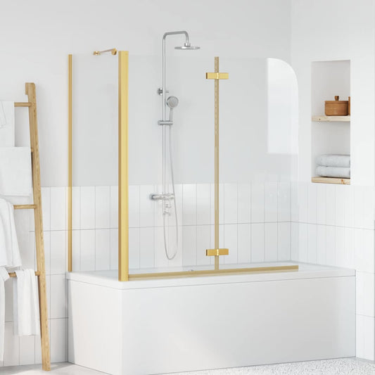 Zuhanybeépítés Arany 120 x 68 x 130 cm ESG üveg és alumínium