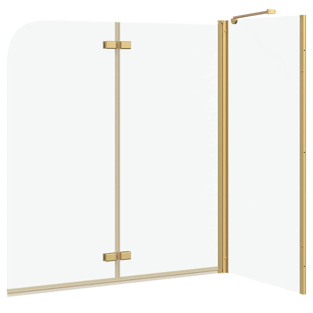 Zuhanybeépítés Arany 120 x 68 x 130 cm ESG üveg és alumínium